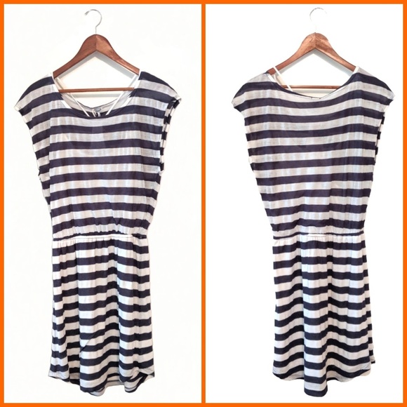 SPLENDID 🌅 Striped Blouson Dress (Medium) - Picture 4 of 4